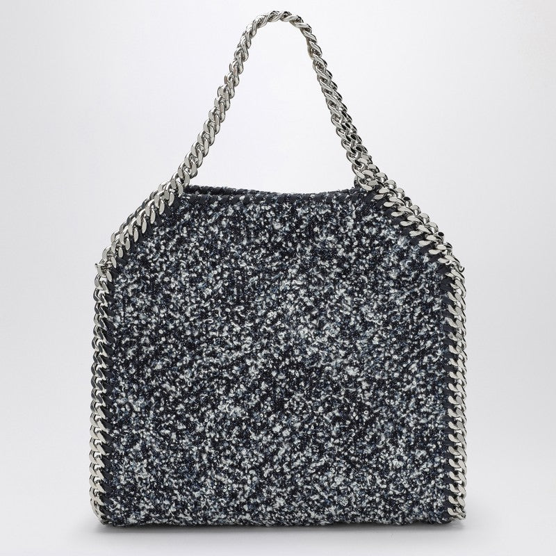 Stella McCartney Falabella mini Bouclé blue mélange bag 371223WP0446P_STELL-4101