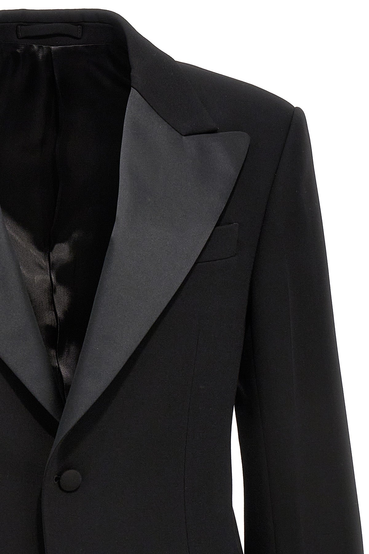 FERRAGAMO TUXEDO BLAZER JACKET 0761935BLACK