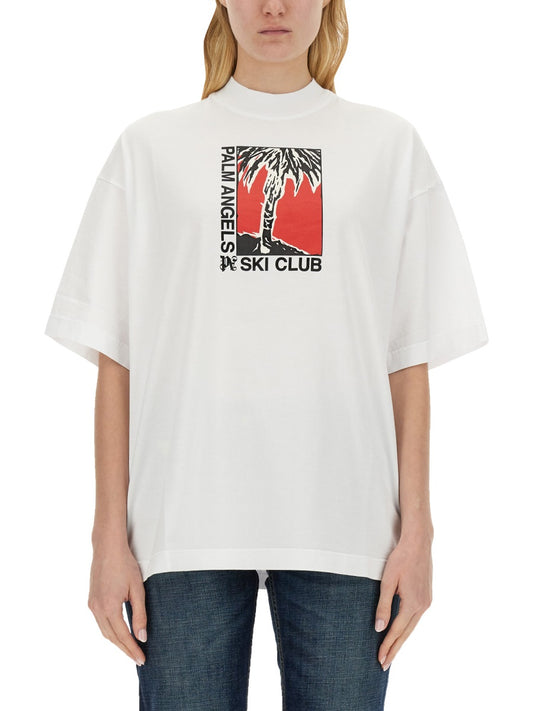 Palm Angels PALM SKI CLUB T-SHIRT PWAA017R24JER0020110