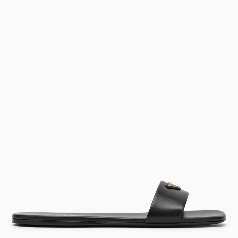 Prada Low black leather sandal with logo 1XX355D005070O_PRADA-F0002