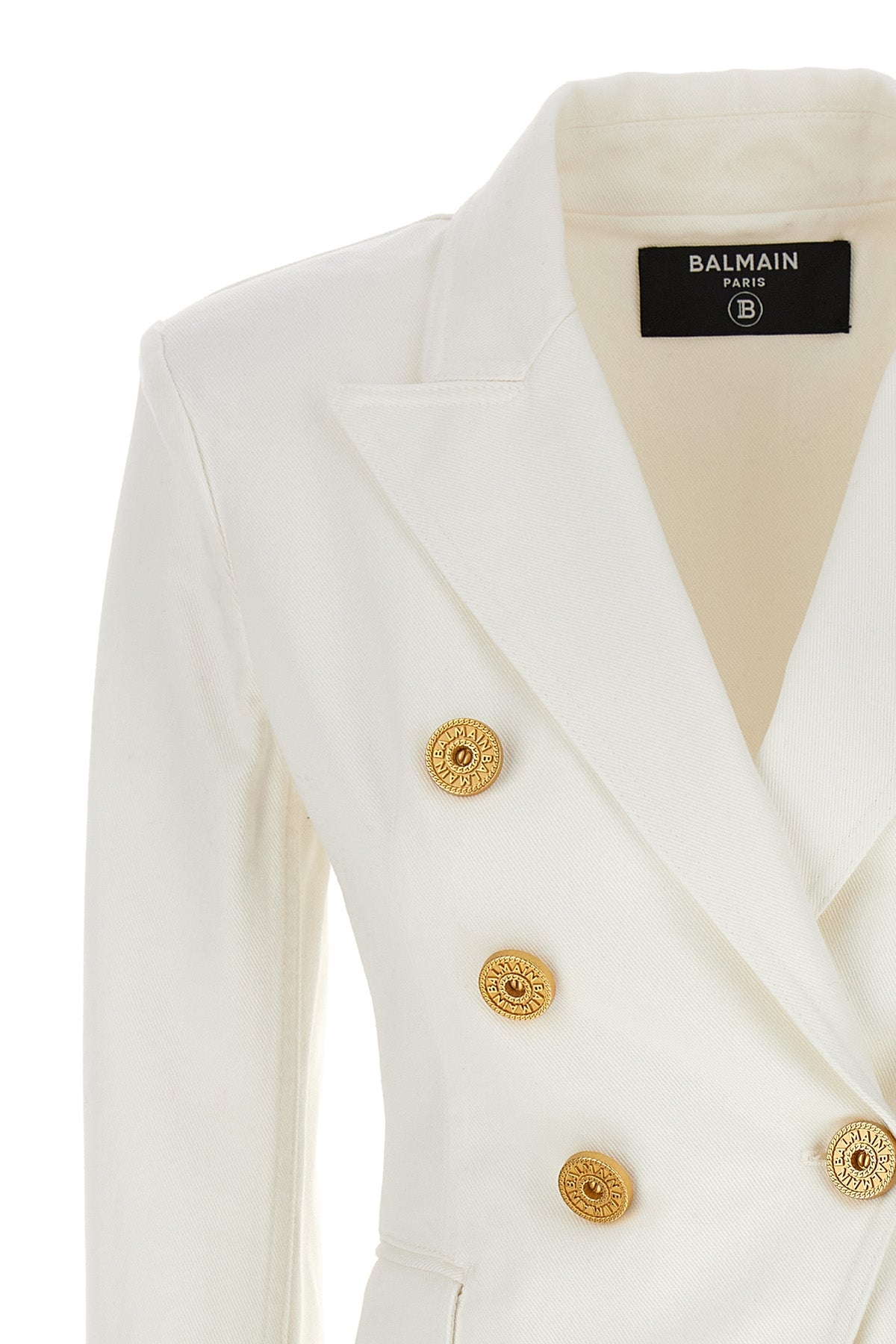 Balmain DOUBLE-BREASTED DENIM BLAZER CF1SG170DB690FA