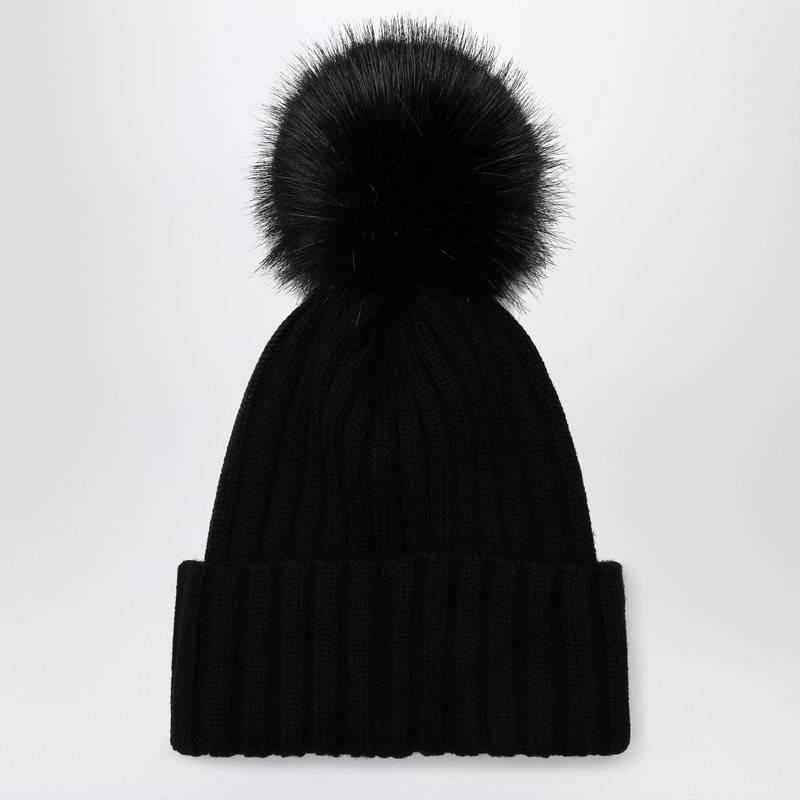 Moncler Black bonnet with pon pon 3B000-27M1131P_MONCL-999