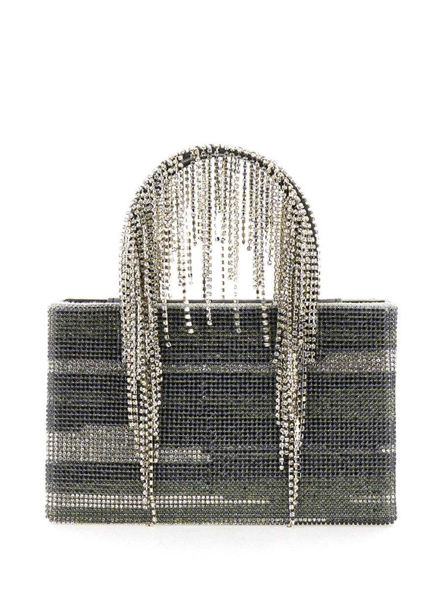 KARA BAG WITH CRYSTALS HB275E0990BLACKSTREAKING