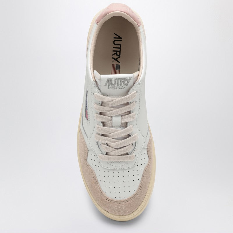 AUTRY Medalist sneakers in white/powder leather and suede AULWLS37P_AUTRY-LS37