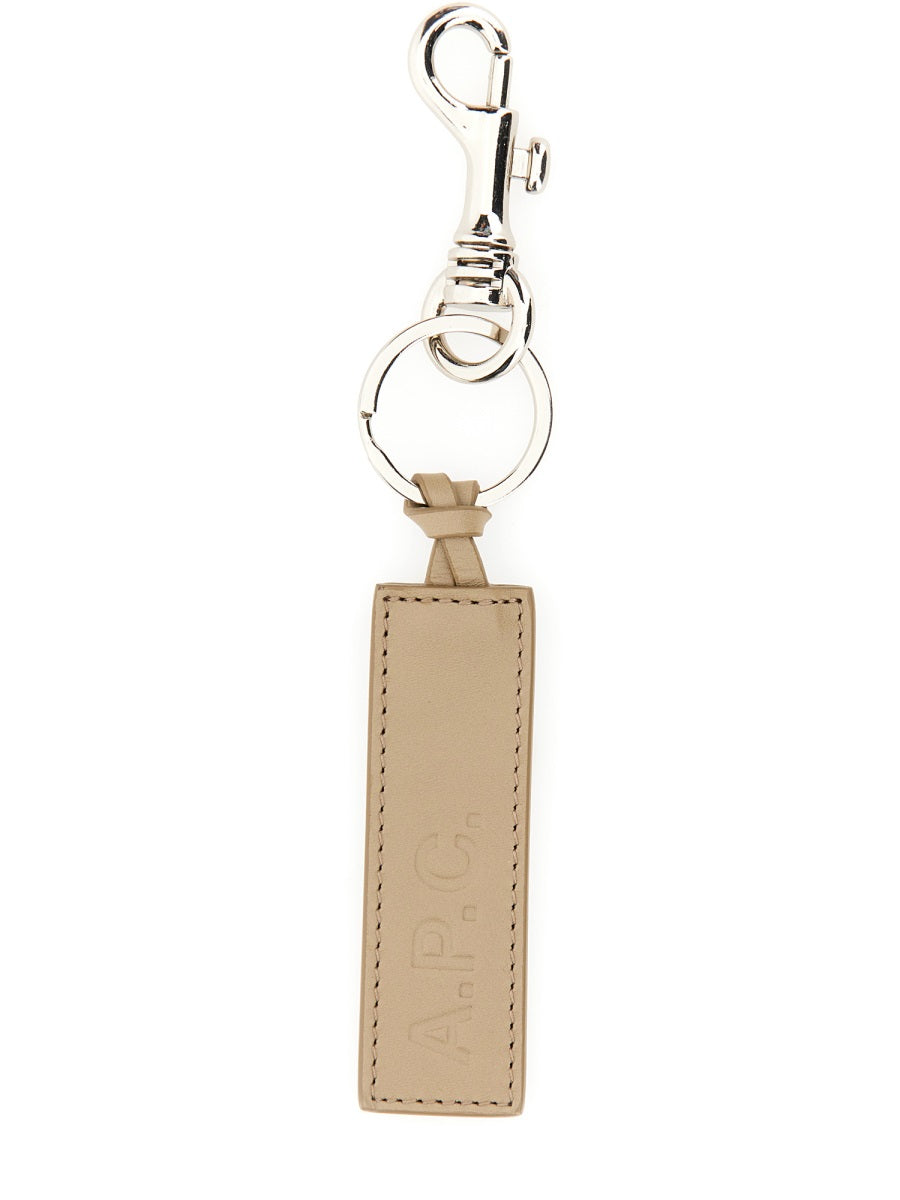 A.P.C. KEYCHAIN WITH EMBOSSED LOGO PXAWVH63108BAM