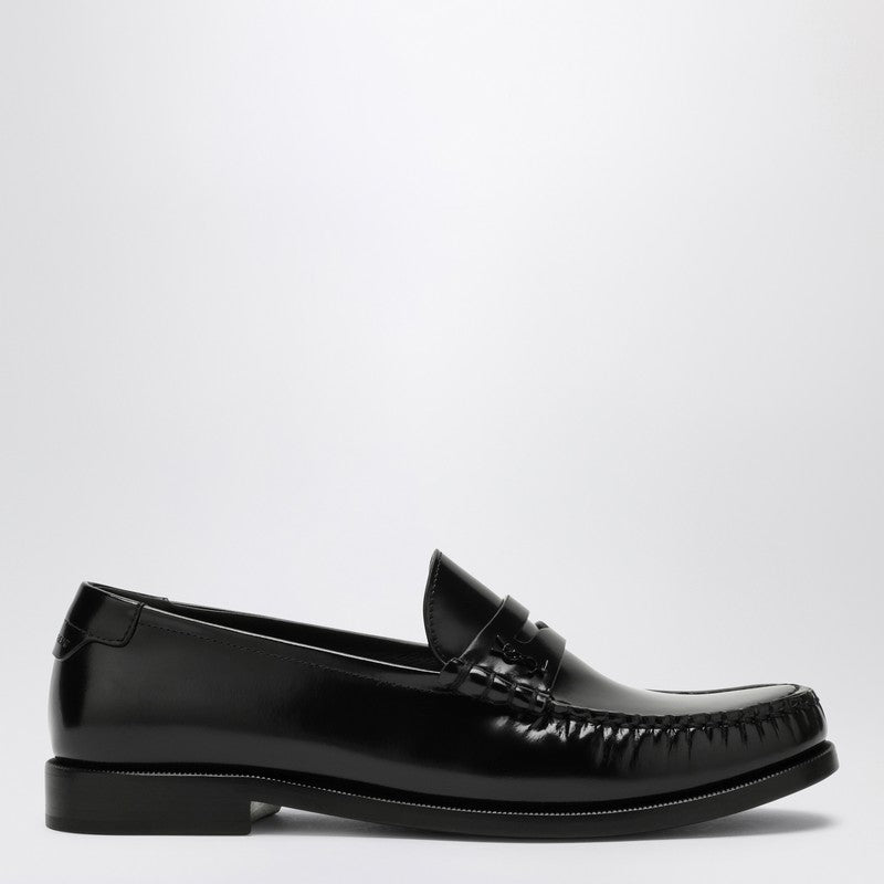 Saint Laurent Black leather loafer with monogram 670232AAA7RP_YSL-1000