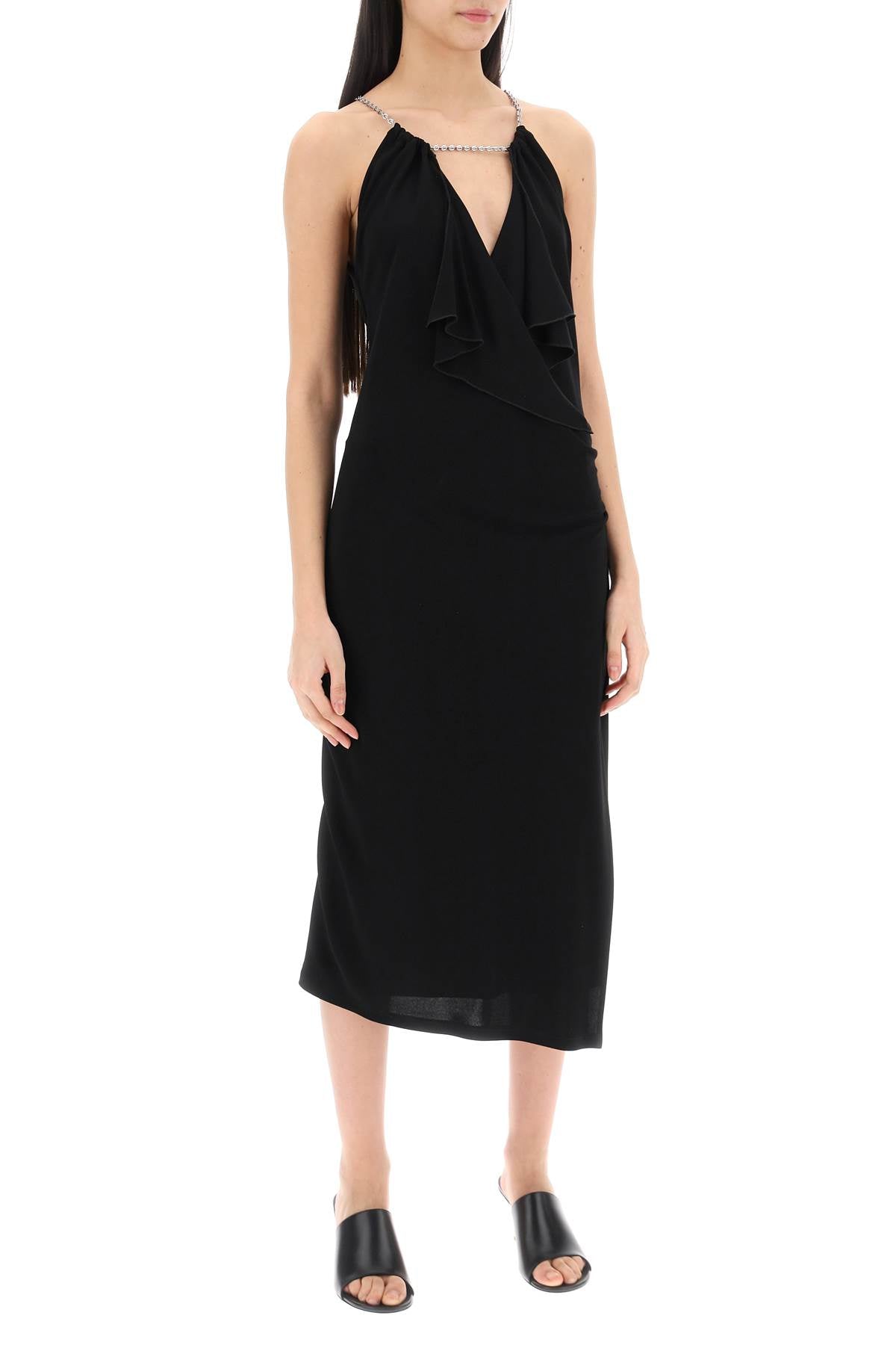 GIVENCHY midi dress with chain detail BW21TT30XH001