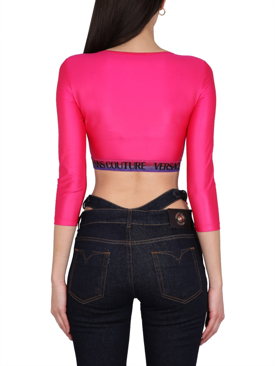 VERSACE JEANS COUTURE CROPPED TOP 74HAH218J0062406