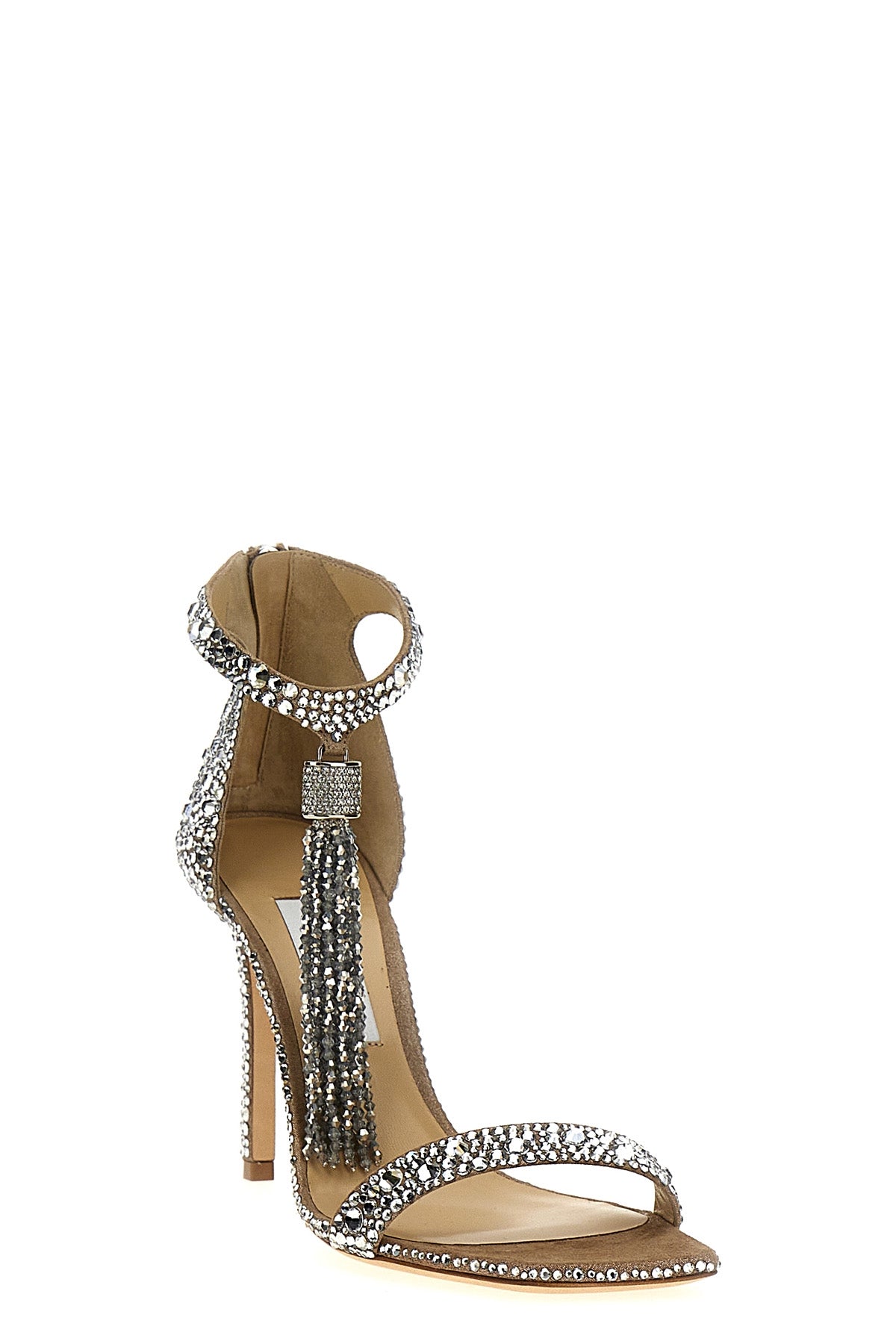 JIMMY CHOO 'VINCA' SANDALS VINCA95BDABEIGECRYSTALMIX