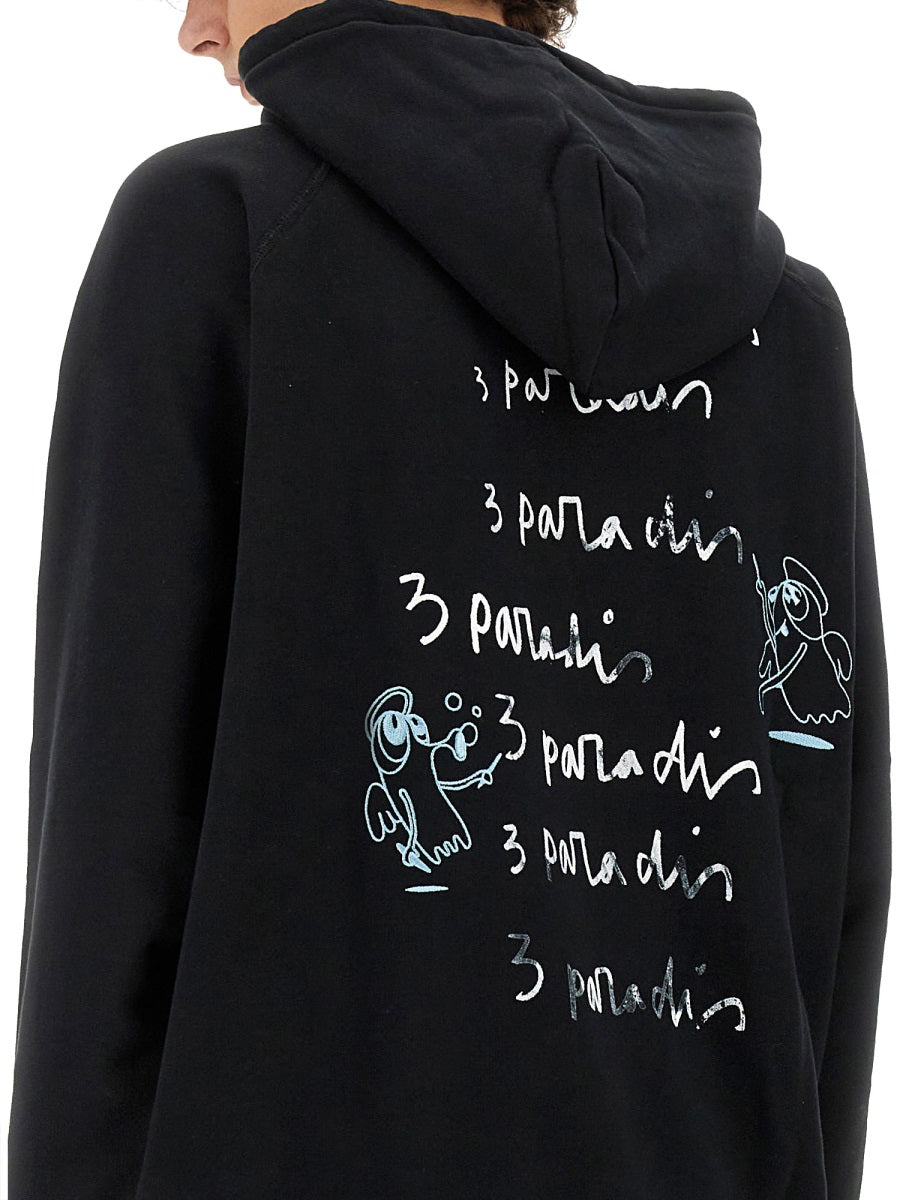 3.PARADIS X EDGAR PLANS SWEATSHIRT SS24102BLACK