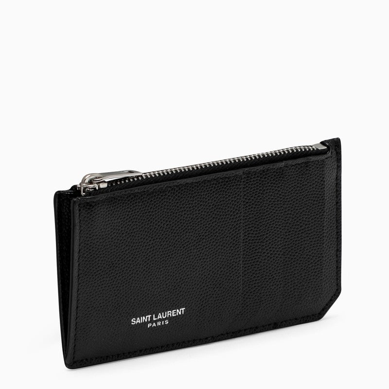 Saint Laurent Black leather card holder 609362BTY0NN_YSL-1000