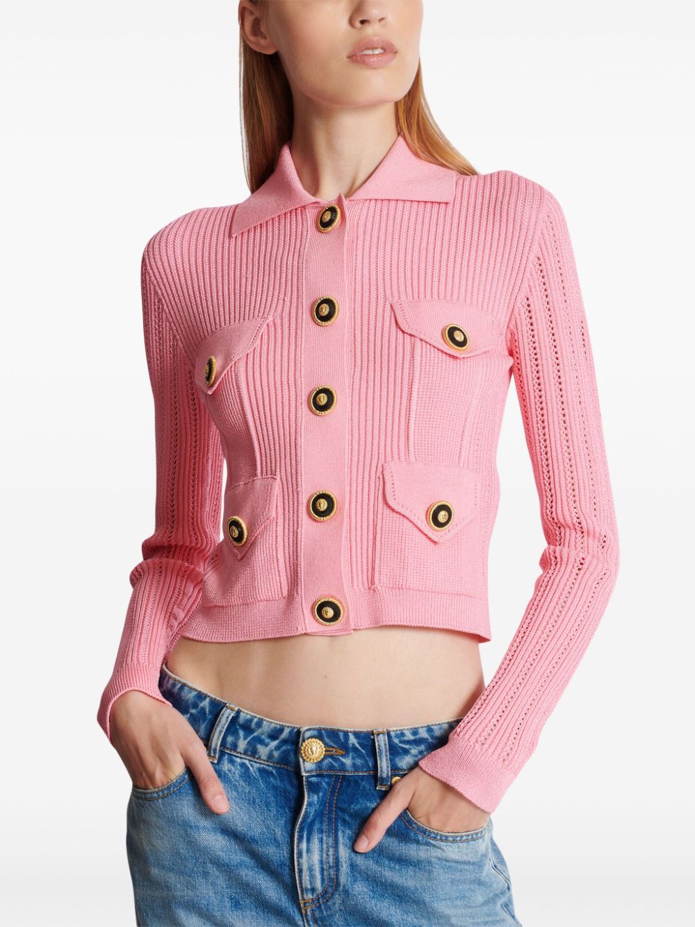 Balmain Sweaters Pink EF1KL150KI104BB