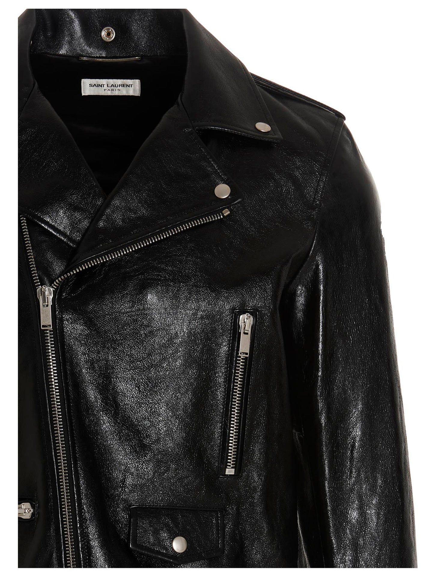 Saint Laurent 'CLASSIC MOTORCYCLE' LEATHER JACKET 484284YC2NI1000