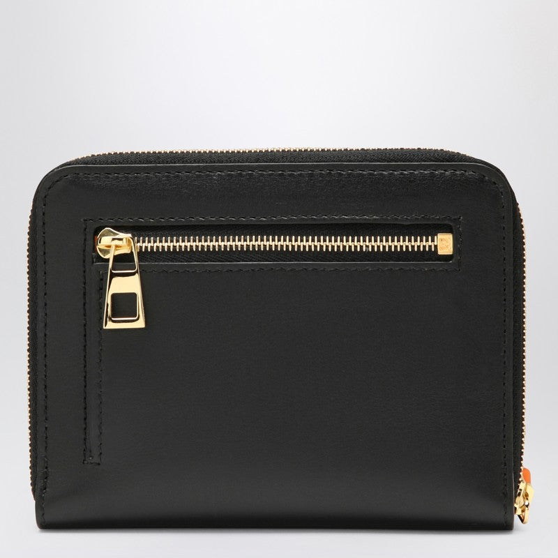 LOEWE Knot compact zipped wallet in black leather CEM1CWZX01LEP_LOEW-6036