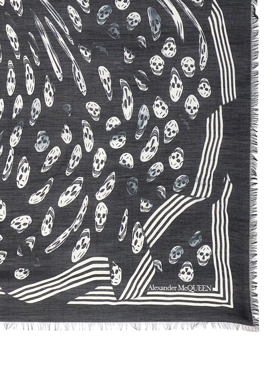 Alexander McQUEEN VORTEX PRINT BIKER SCARF 7064784736Q1078