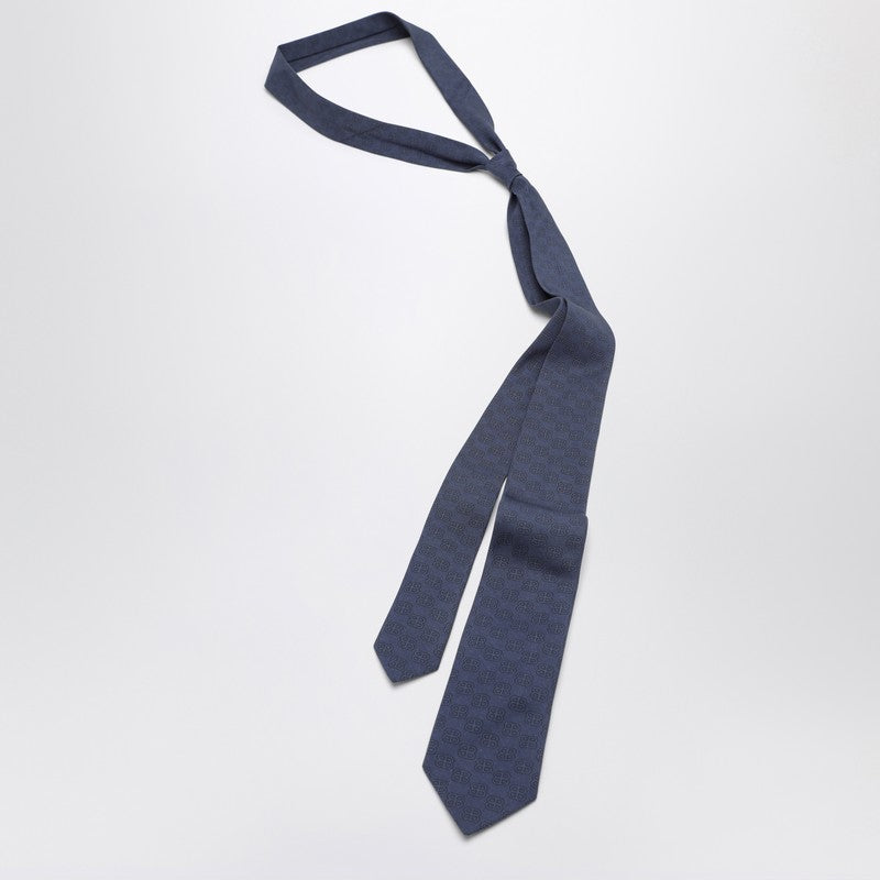 Balenciaga Sky blue tie with BB print 8079114E7B0P_BALEN-4977