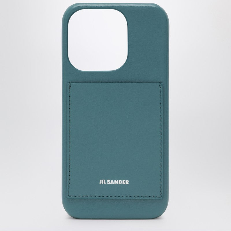 Jil Sander Lagoon-coloured iPhone 15 Pro Max cover with logo J07VL0031P6986P_JILSA-431