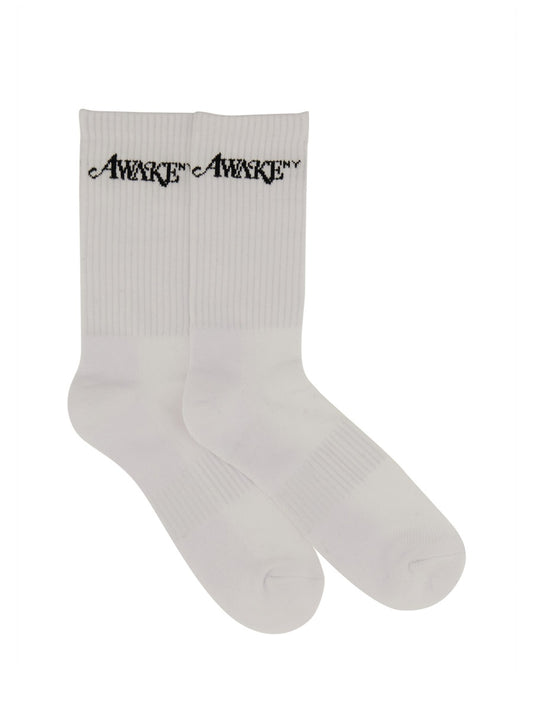 AWAKE NY SOCKS WITH LOGO AC002WHITE