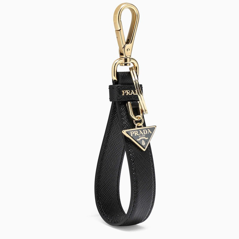 Prada Black/gold Saffiano leather keychain 1PP142053N_PRADA-F0002