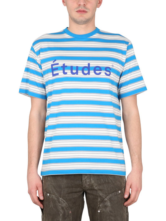 Études CREWNECK T-SHIRT E23MM101A021STBLUE