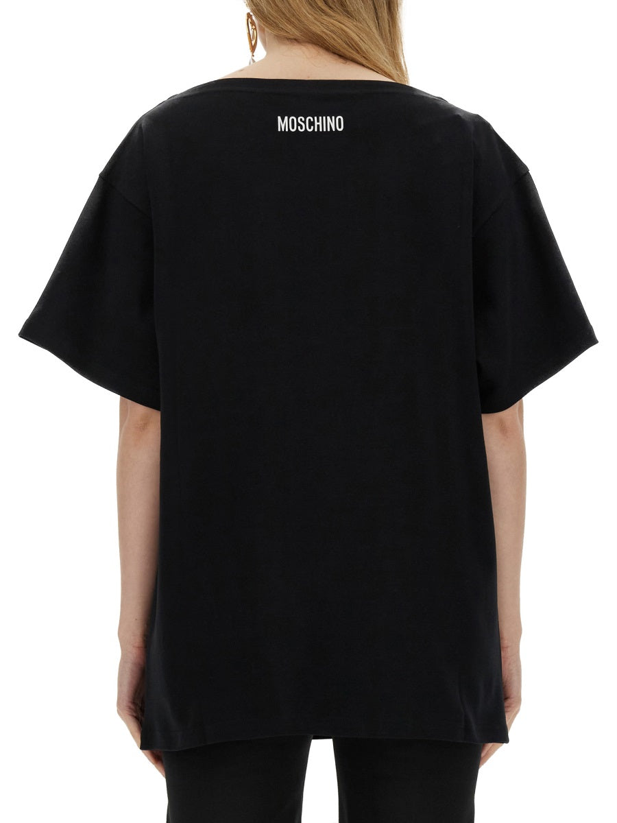 MOSCHINO INTERLOCK BODY PRINT T-SHIRT 070304423555