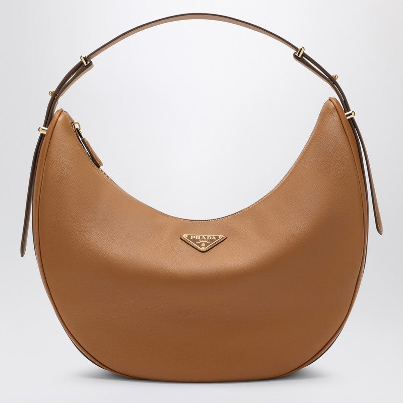 Prada Arqué caramel large leather shoulder bag 1BC212OVO2CYSP_PRADA-F03BH