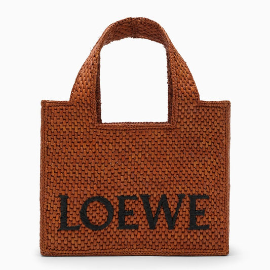 LOEWE Font small Honey Gold raffia bag A685B59X01NFO_LOEW-1038