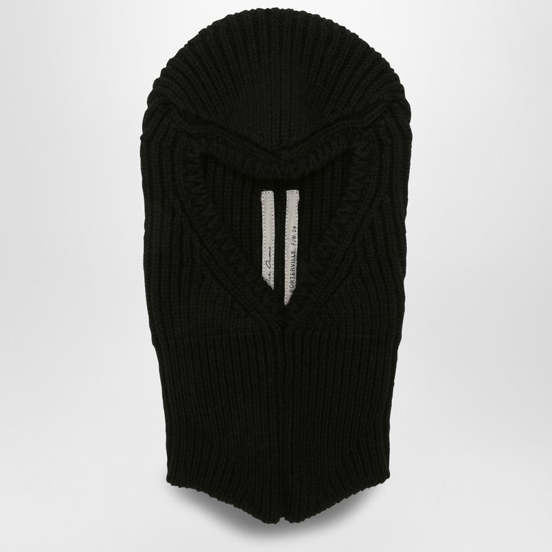 Rick Owens Porterville Skull cashmere black balaclava RR02D6490WSBRP_RICKO-09