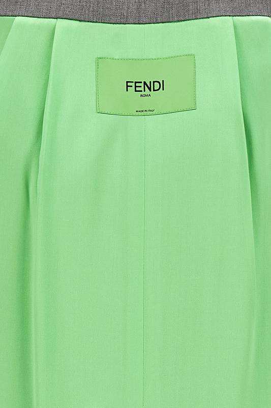 FENDI SATIN AND GABARDINE SKIRT FQ7451ANRIF1L7W