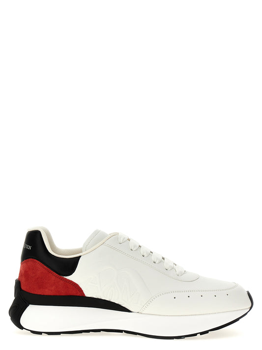 Alexander McQUEEN LOGO LEATHER SNEAKERS 777417WIDNK8759