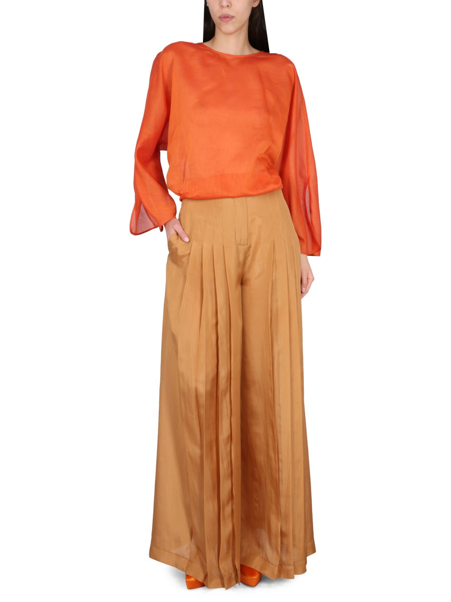 ALBERTA FERRETTI SILK PANTS 032001180087