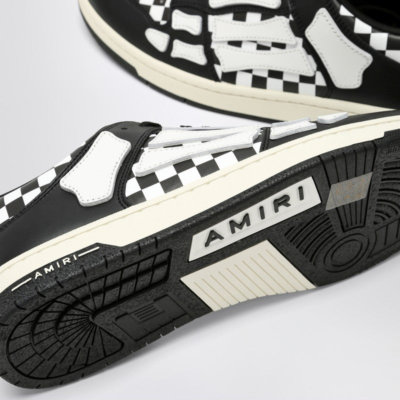 AMIRI Skel Top Low Black/White Plaid Sneaker AMFOSR1032LEP_AMIRI-099