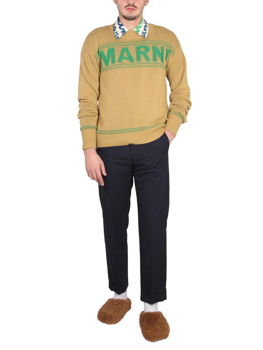 Marni KNIT SWEATSHIRT WITH LOGO GCMG0293Q0UFC40000V24