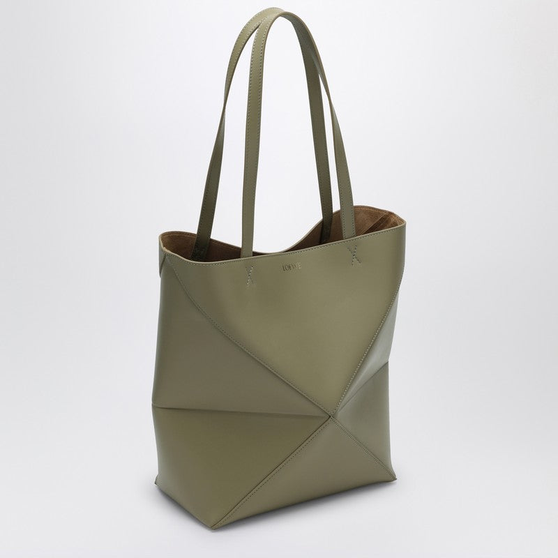 LOEWE Puzzle Fold Tote Green Eucalyptus bag A657G50X01LEP_LOEW-4787