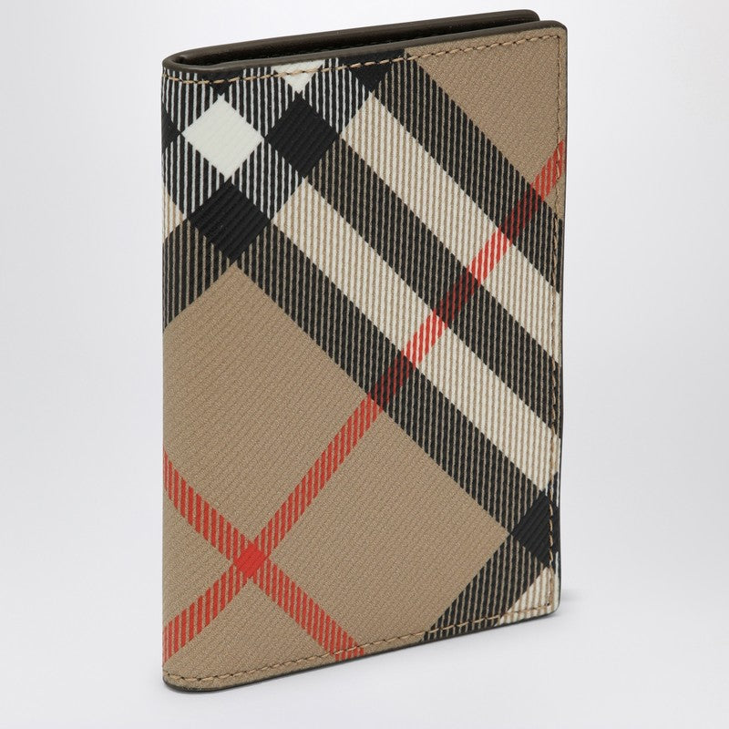 Burberry Folding card case beige with Check motif 8091906160296P_BURBE-A2021