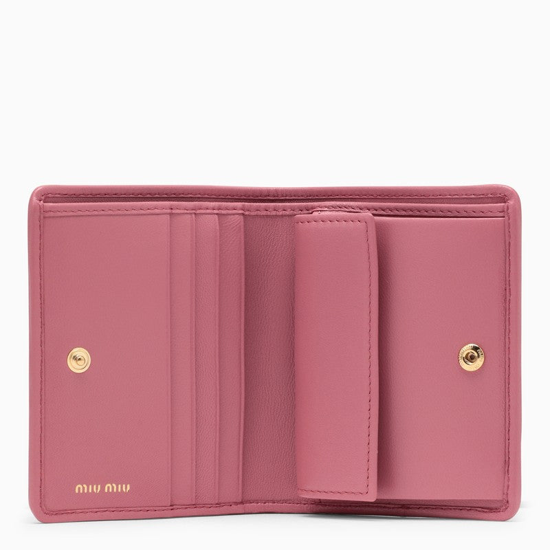 MIU MIU Begonia coloured Nappa leather quilted wallet 5MV2042FPPO_MIU-F0638