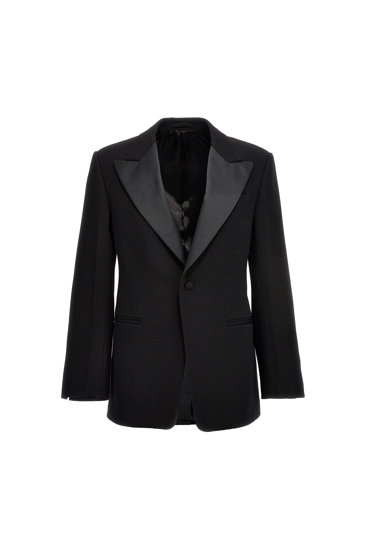 FERRAGAMO TUXEDO BLAZER JACKET 0761935BLACK