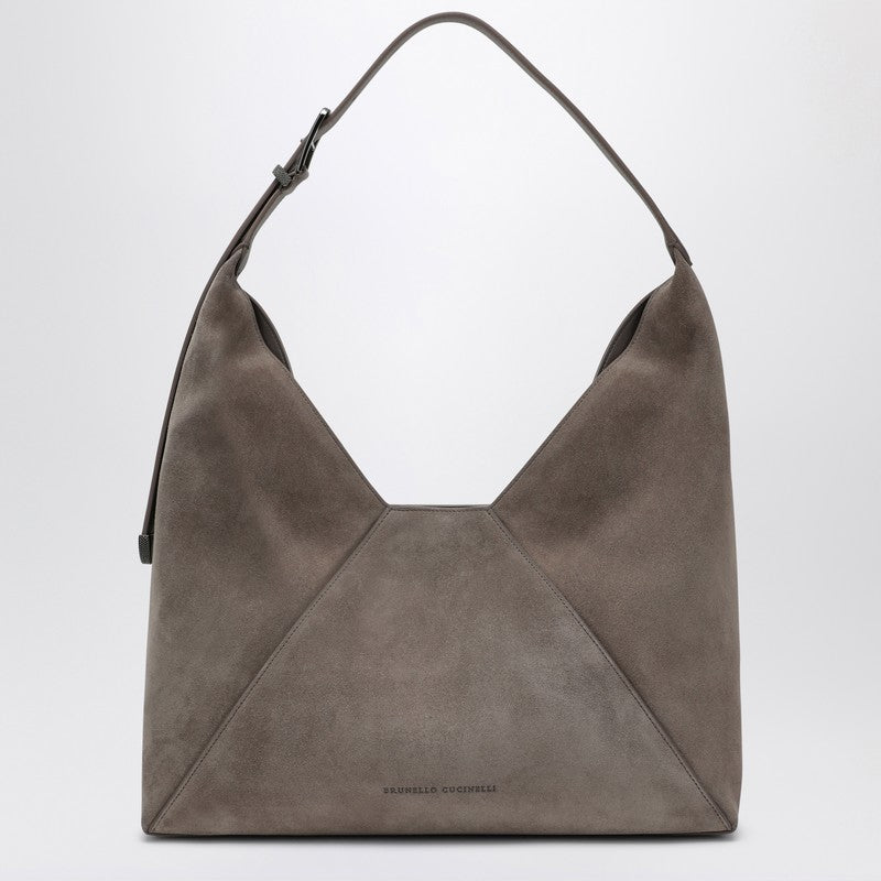 Brunello Cucinelli BC Duo grey hobo bag MBHID3678LEP_CUCIN-C8212