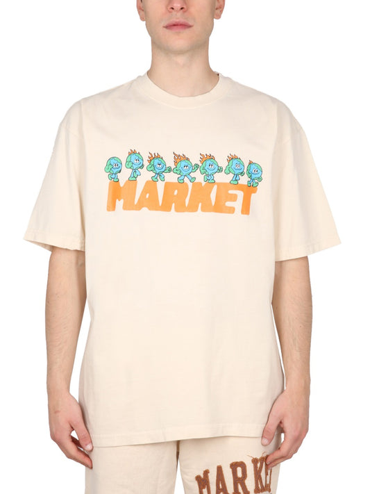 MARKET T-SHIRT WITH LOGO 399001350SAND