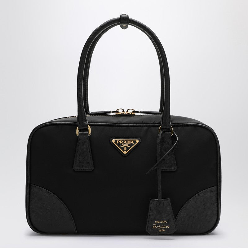 Prada Re-Edition 1978 Re-Nylon and Saffiano medium black top case 1BB115TOOR064P_PRADA-F0002