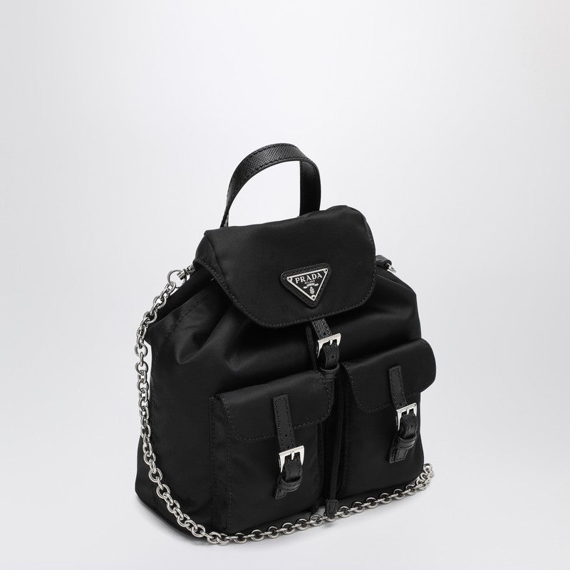 Prada Mini black Re-Nylon backpack with logo 1BH029DOMRV44P_PRADA-F0002