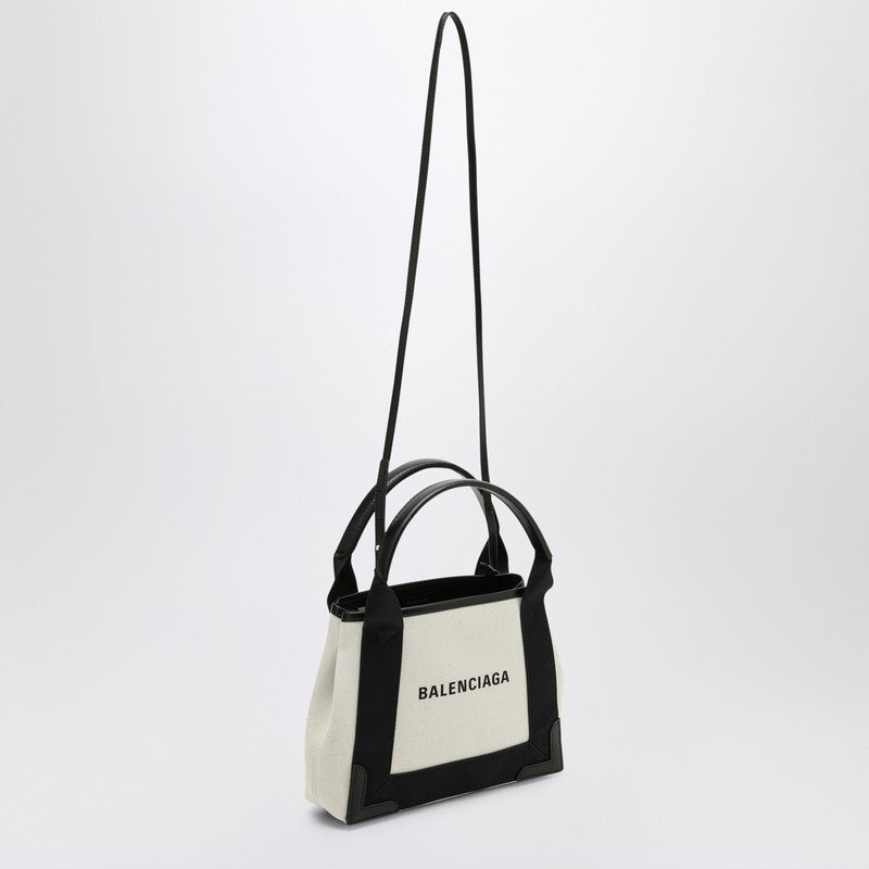 Balenciaga Navy XS beige/black canvas and leather Cabas bag 3903462HH3NP_BALEN-9260