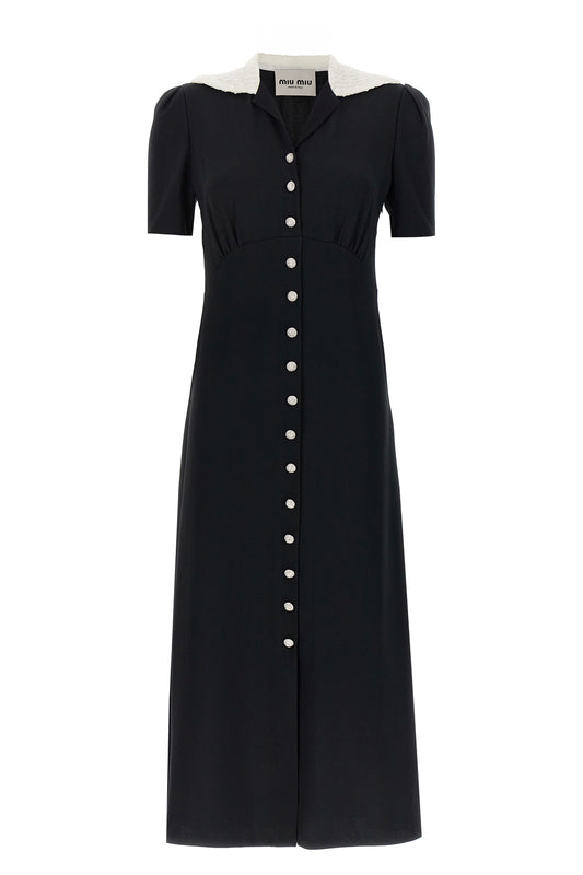 MIU MIU SABLÈ MIDI DRESS MF5206SOOOS2YF0002