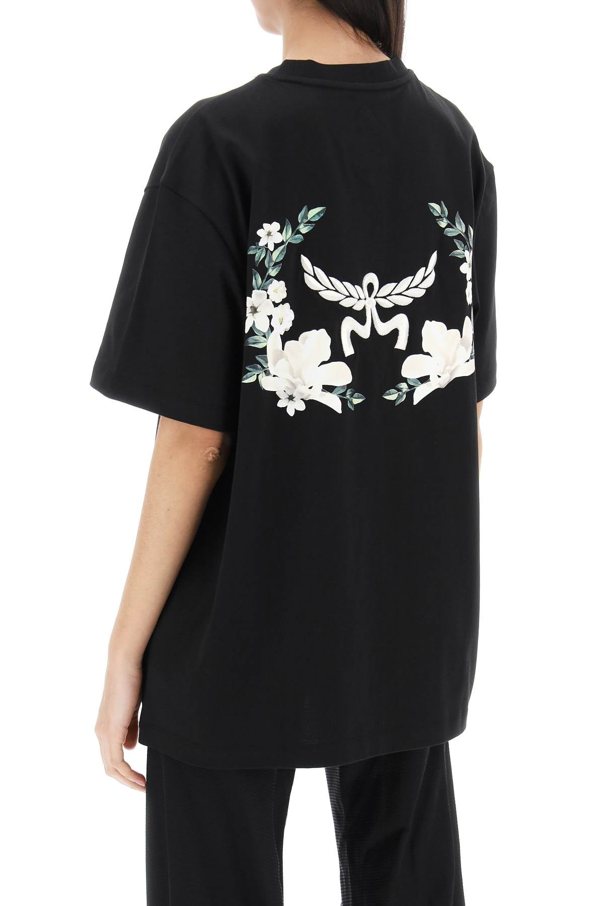 MCM laurel embroidered t-shirt MHTESMM01BK