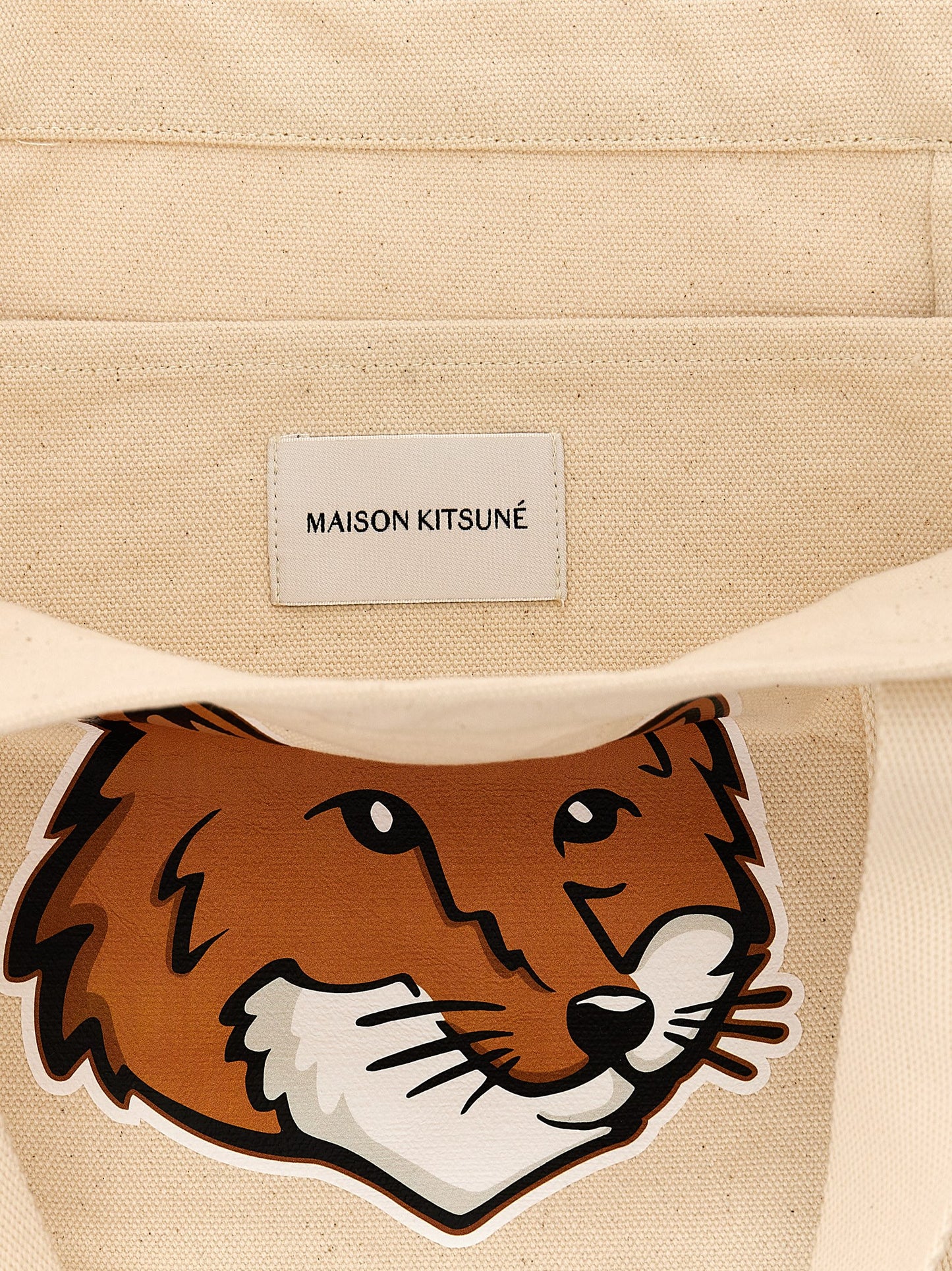 Maison Kitsuné 'FOX HEAD' SHOPPING BAG LW05101WW0050P700