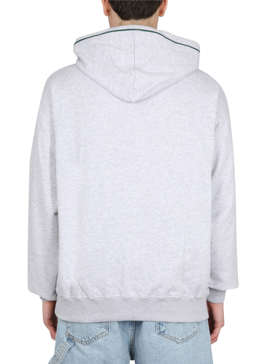 Drôle De Monsieur HOODED SWEATSHIRT WITH LOGO HO124CO001LIGHTGREY