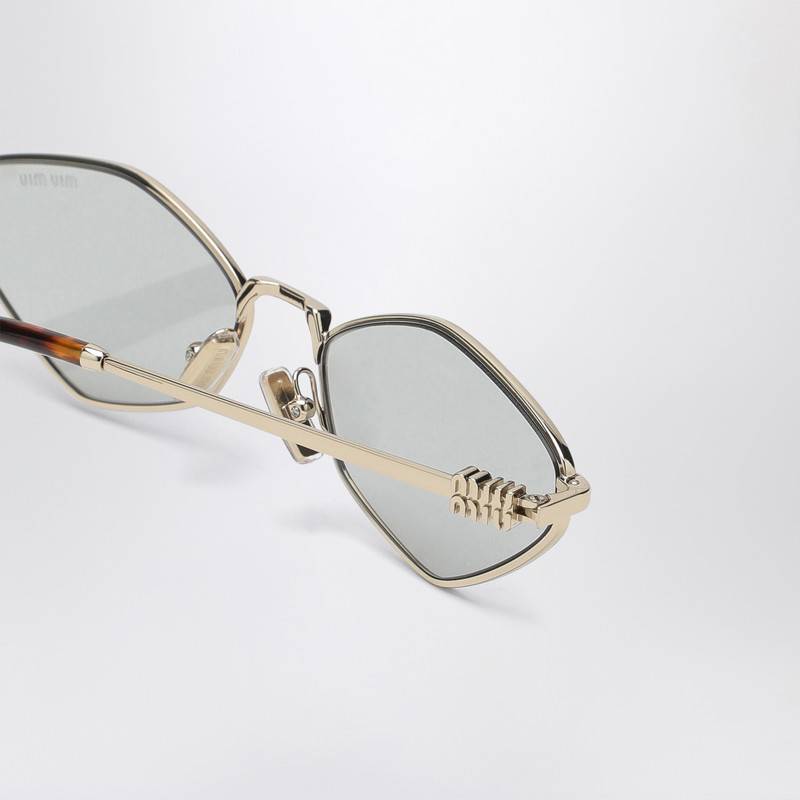 MIU MIU Miu Regard gold/light green sunglasses 0MU56ZSMETP_MIU-ZVN50K56