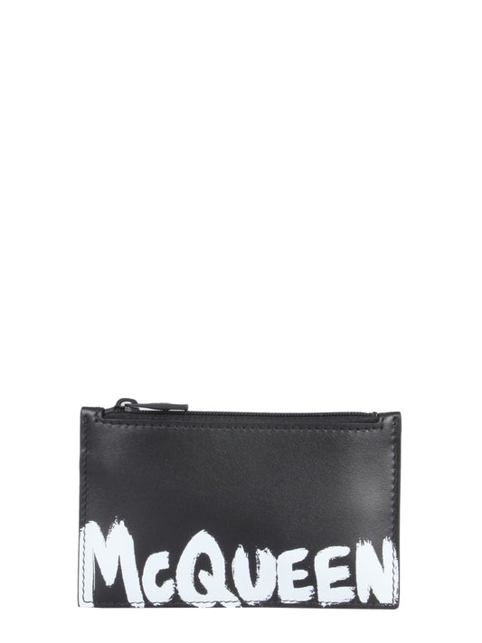 Alexander McQUEEN CARD HOLDER WITH ZIP 6831171NT0B1070