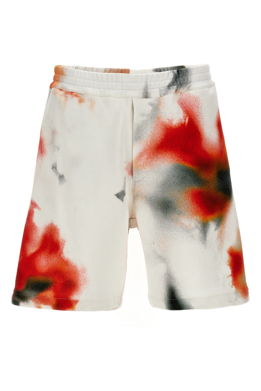 Alexander McQUEEN 'OBSCURED FLOWER' BERMUDA SHORTS 776277QXAAS9113