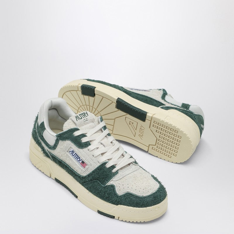 AUTRY White/bottle green suede and mesh CLC sneakers ROLMSH05P_AUTRY-SH05